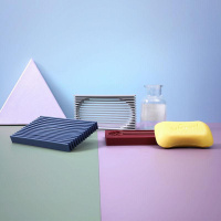 随机款[赠起泡网] [严选品质 ]1盒装 北欧ins硅胶肥皂盒香皂盒浴室家用高端创意沥水卫生间轻奢风皂托