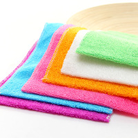 16*18白色5条小 洗碗布不易沾油竹纤维洗碗巾厨房抹布去油吸水刷碗布懒人家务清洁