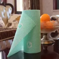 绿色竹纤维百洁布 厨房用品家用大全咔咔玛不沾油懒人抹布一次性洗碗巾百洁布无纺布