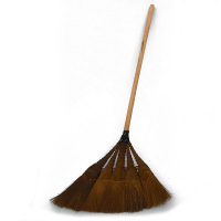 基础原木款 手工全棕扫把天然实木柄加厚棕扫帚鬃毛工厂用学校清洁扫地扫把