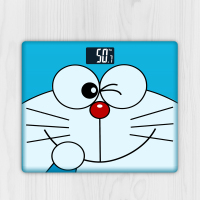 蓝胖子 其他 机器猫蓝胖子卡通圆形家用充电电子称重体重N秤人体秤精准成人减