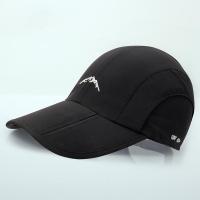 黑色 可调节(收藏优先发货) 帽子男遮阳帽遮雨帽男士可折叠防雨防水户外跑步速干防晒女鸭舌帽