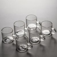 透明把杯6 玻璃公道杯尖嘴过滤分茶器耐热月牙绿茶公杯加厚鹰嘴茶海功夫茶具