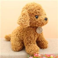 浅棕色 18厘米 泰迪狗毛绒玩具小狗狗仿真公仔抱枕布娃娃玩偶儿童女生日礼物男孩