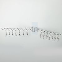 精抛加厚壁挂双排14夹 一个装 不锈钢折叠晾晒架免打孔壁挂式多夹晾衣架晒袜子阳台多功能晾袜架