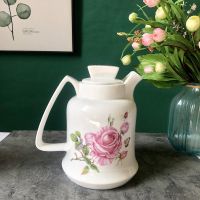 月季水壶(微瑕) 陶瓷凉水壶多色杯具冷水壶水杯欧式家用客厅茶壶水具套装(微瑕)