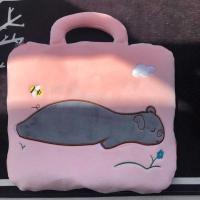 蜂蜜熊 抱枕+毯子(打开尺寸80cm*1米) 四季通用抱枕被子两用空调被抱枕法兰绒毛毯宿舍盖毯子午睡枕头