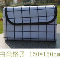 白色格子 100*150CM 野餐垫防水防潮垫户外野炊沙滩布便携春游垫子郊游户外野餐布白色