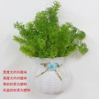 珊瑚草 挂墙花篮套装仿真假花挂篮墙壁饰吊篮室内挂壁挂摆设墙面装饰花艺
