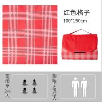 红色格子 个人坐垫0.5米*0.5米 野餐垫加厚户外便携春游野餐布郊游地垫子防水防潮露营ins风沙滩