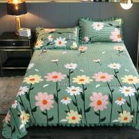 陌上花开-草绿-加厚水晶绒 1.5*长2.3m单床盖宽防静电 水晶绒床盖榻榻米垫炕上垫子加绒加厚褥子盖毯夹棉床垫防滑毛毯