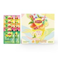 缤纷果茶10包/1盒 立顿水果茶三角茶包蜜桃芒果柠檬薄荷莓瑰风味组合10包/盒2/3盒装