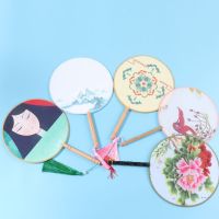 精品团扇 古典团扇复古风宫扇蒲扇圆扇女式长柄汉服cos古典舞蹈演出道具