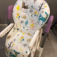 卡通全棉坐垫可机洗 适合Aing爱音002SX贝易儿童餐椅坐垫座垫PU防水牛津布坐垫套透气