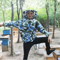 半身海军蓝防蜂服无礼品 蜜蜂防蜂服专用全套 蜂衣蜂帽半身防蜂衣防蜂衣帽子迷彩加厚透气