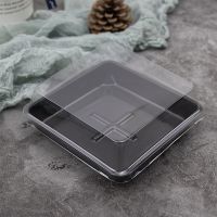 50套 盒子 蛋黄酥雪媚娘包装盒四粒装泡芙肉松小贝蟹小方4粒装西点打包盒子