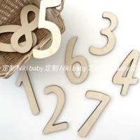 木质数字一个(拍下备注) ins韩森系简约木质生日百天背景墙布置拍照道具摄影装扮装饰派对