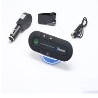 中英文（黑色款）主机+背夹+车充+线 遮阳板蓝牙免提+内置电池+喇叭 车载蓝牙免提通话MP3遮阳板式通用型手机电话蓝牙音