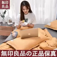 无印良品-黄色(可机洗不起球) 80x100CM(午休被) 无印良品夏凉被家用双人夏季水洗棉空调被单人宿舍春秋被薄夏被子