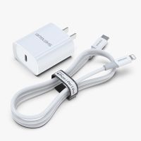 20W快充插头【直插】 MFI数据线0.3米【白】PVC线身 胜为苹果20W套装MFI认证数据线iPhone12pro充