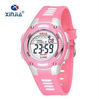 粉红 信佳儿童手表 女孩男孩防水夜光电子表小学生数字式可爱手表