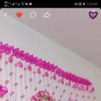 手工风铃玫瑰花帘子 手工风铃玫瑰花帘子