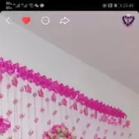 手工风铃玫瑰花帘子 手工风铃玫瑰花帘子