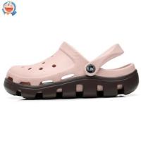 粉红咖啡 35 向往的生活欧阳娜娜同款洞洞鞋女软底防滑厚底沙滩鞋拖鞋外穿夏季