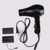 充电黑色 宿舍家用学生不插电吹风机可充电电池小型usb折叠无线静音电吹特.