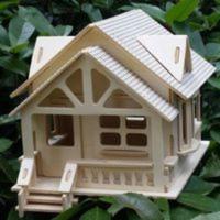 木屋模型木质创意手工 木屋模型木质创意手工制作成人diy大别墅小房子木头拼图玩具女生