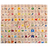 木妈妈100粒双面汉字 儿童玩具开发智力五岁儿童玩具男木积木玩具积木拼装益智玩具超大