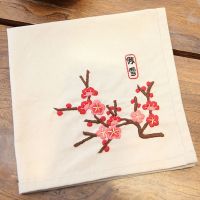 手帕-傲雪(非成品)材料包 古代刺绣手帕的工具手工自己diy古风中国真丝海棠花男士复古初学