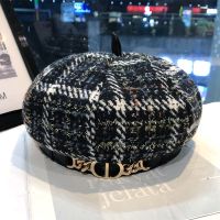 黑色 均码(内可调) 帽子女秋冬季英伦复古贝雷帽韩版时尚可爱画家帽潮亮片百搭八角帽