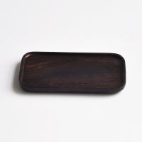 黑檀 木质长方形茶托茶垫闻香杯品茗杯陶瓷功夫茶具茶杯杯垫杯托
