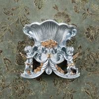 浅银色 壁挂花盆装饰品壁饰客厅卧室墙壁装饰挂件壁挂花瓶墙饰墙面挂饰