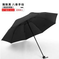 手动+基础8骨黑胶+黑色 南方生活全自动雨伞折叠结实耐用学生双人大号男两用晴雨工艺伞女