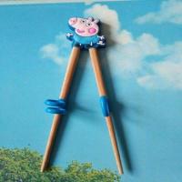 楠竹乔治18CM送个盒 收藏加购还送筷 宝宝筷子训练筷3岁家用两9男孩女孩一段实木儿童防滑小孩学抓筷子