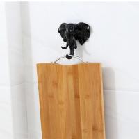 黑色 [1个装] 大象无痕挂钩家居装饰象头多功能钥匙挂钩学生宿舍创意个性壁挂