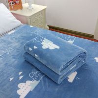 云朵 120X200CM学生包边床单 珊瑚绒床单单件冬季加厚单人学生宿舍加绒毛毯双面毛绒法兰绒毯子