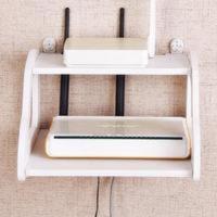 置物双层客厅免打孔无线网收纳架墙上电话盒子机顶盒路由器放 置物双层客厅免打孔无线网收纳架墙上电话盒子机顶盒路由器放