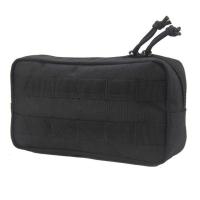 黑色 户外杂物包手机包男多功能零钱包战术腰包MOLLE系统附件包挂袋