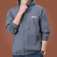 灰色 M 男士防晒衣服男夏户外风衣外套透气薄款防晒服防紫外线速干太阳衣