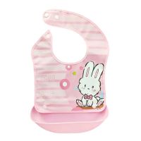 粉色小兔 贝悦婴儿围嘴儿童围兜宝宝吃饭围兜防水免洗食饭兜兜儿童夏季薄款