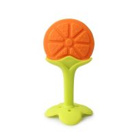 橙子牙胶 磨牙棒婴儿硅胶牙胶幼儿宝宝玩具咬咬乐可水煮小鹿香蕉吃水果牙胶