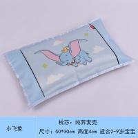 小飞象50*30荞麦枕 适合2-9岁儿童 [夏季儿童荞麦枕头男宝宝冰丝凉席枕3-6-9岁幼儿园女生午睡枕吸汗