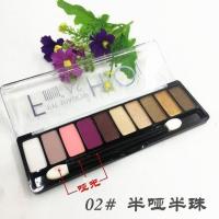 02#半珠半哑 BOUB十色FASHION彩妆盘珠光哑光眼影烟熏大地色闪粉高光儿童舞台
