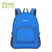 蓝色折叠背包 始祖鸟双肩背包户外皮肤包可折叠休闲旅行包男女大容量登山包便携