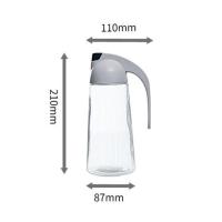 自动开合油壶[550ml] 禧天龙自动开合油壶家用大号玻璃防漏油罐酱油瓶醋壶厨房调料壶