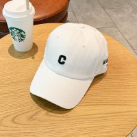 白色 可调节 棒球帽女显脸小日系休闲简约大字母鸭舌帽子春夏韩版百搭潮人街