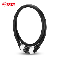 密码锁(WD422黑色) PAW自行车锁防盗密码锁4位山地车钢缆锁骑行装备配件